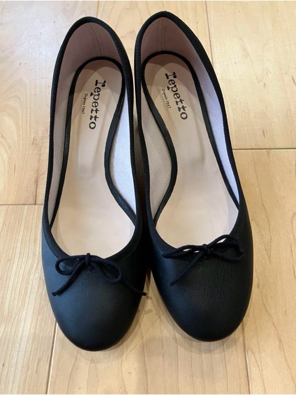 Repetto Black Ballet Flat Heels
